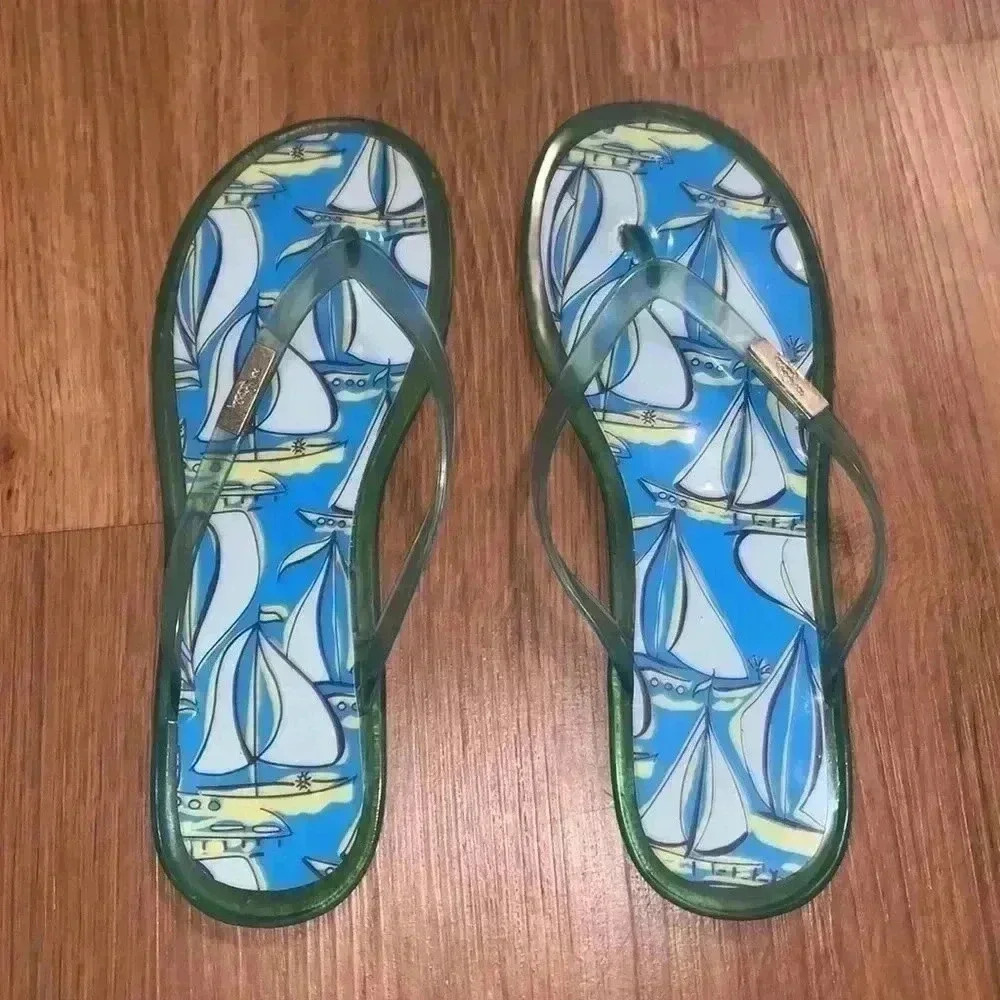 Lilly Pulitzer Jelly Flip Flops Docksider! 9